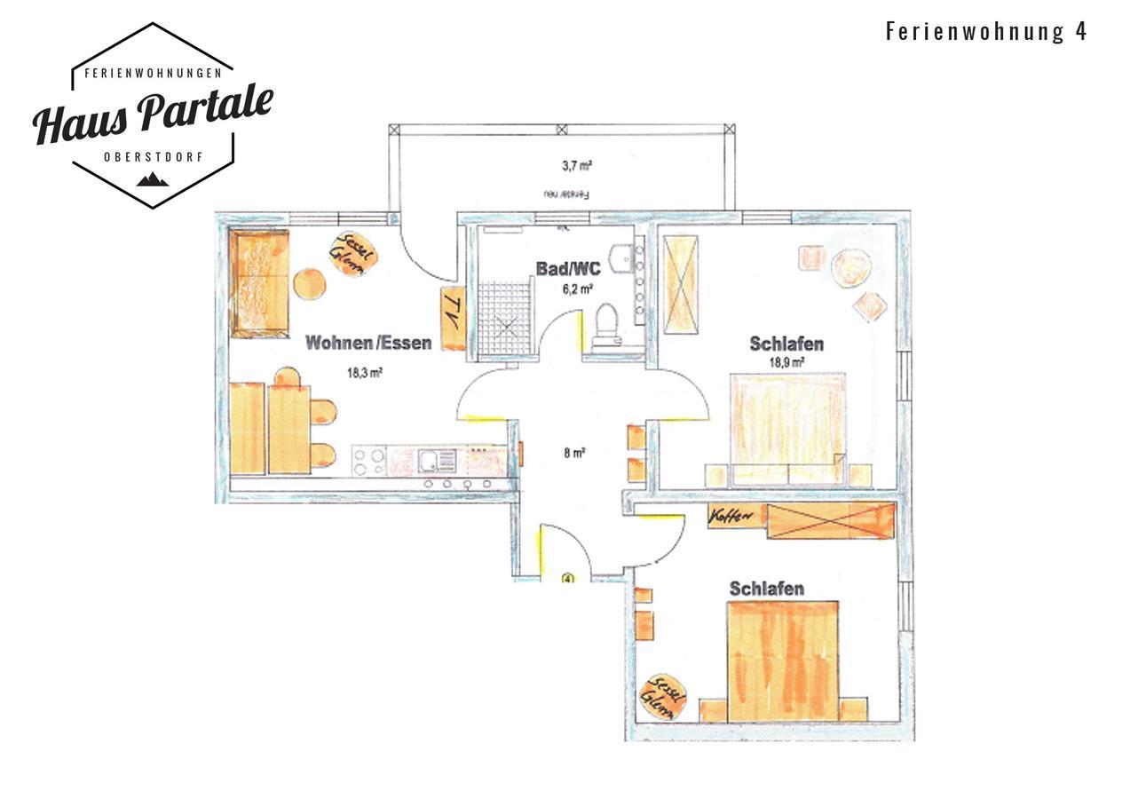 오버스트도르프 Haus Partale 아파트 외부 사진